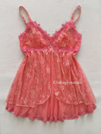 Fairy Floral Lace Orange Babydoll Size M