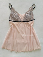 Glitter Sheer Mesh Babydoll Size S