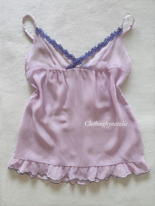 Coquette Lila Sheer Chiffon Babydoll size S