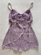 Sheer Purple Chiffon Babydoll size S