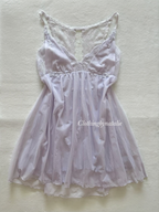 Purple Stretchy Mesh Babydoll Size M