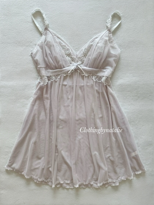 Soft Purple Mesh Babydoll Size M
