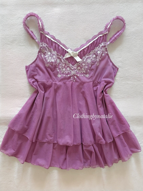 Fairy Lila Mesh Babydoll Size M