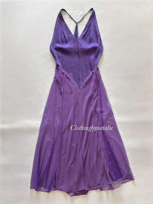 Victoria’s Secret Purple SILK Maxi Gown Size M