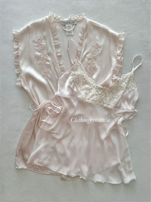 Linea Donatella Pink Peignoir Set size M
