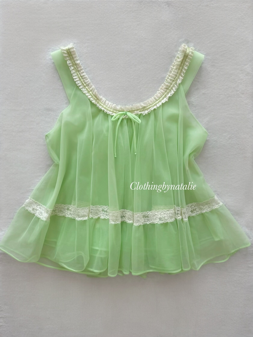 Tosca Green Nylon Babydoll size S/M