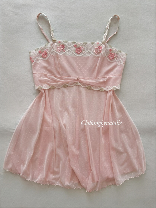Coquette Pink Mesh Slip size S/M