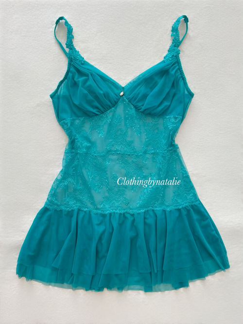Ethereal Green Mesh Babydoll size S/ small M