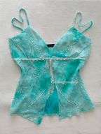 Y2K Fairy Green Chiffon Cami size S/M