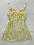 Embroidery Green Mesh Babydoll size S/M