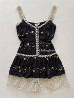 Whimsical Black Chiffon Babydoll size S