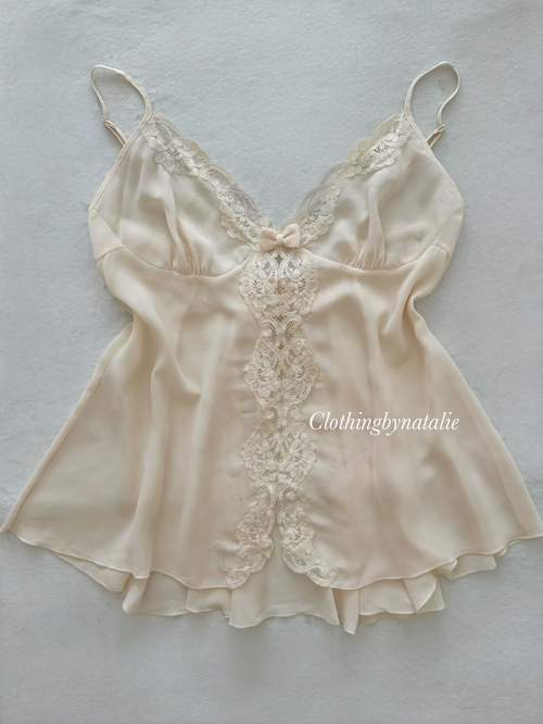 VS Light Orange Chiffon Babydoll size L