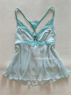 Coquette Blue Nylon Mesh Cami size M