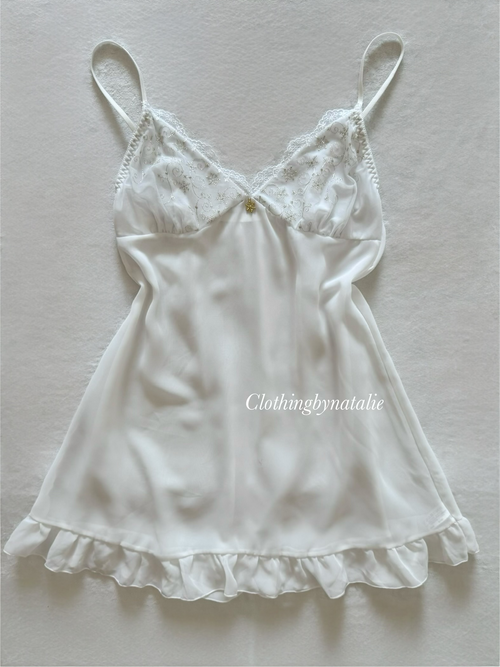 Snow White Sheer Chiffon Babydoll size S