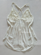 Linea Donatella White Chiffon Babydoll size M