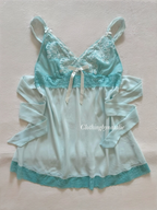Coquette Blue Chiffon Slip Dress size M
