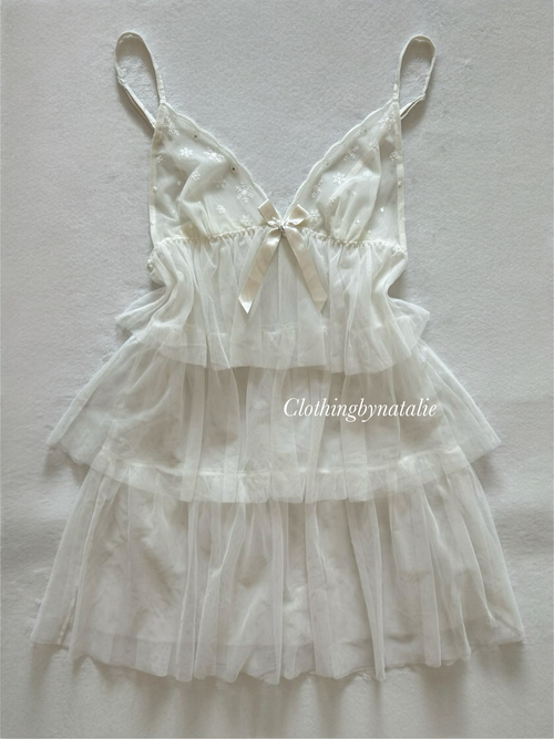 Tutu White Mesh Babydoll size S