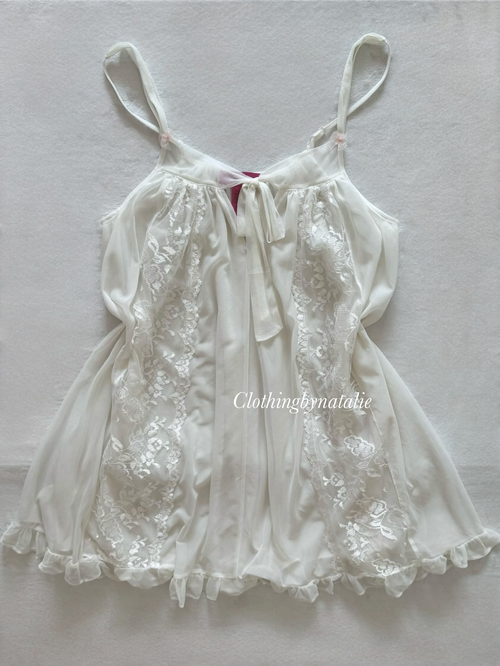 Betsey Johnson White Mesh Babydoll size S/M