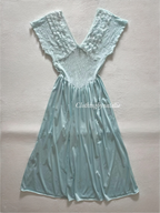 Beth Michaels Blue Nylon Maxi Nightgown size M
