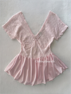 Ashley Taylor Pink Nylon Babydoll size M