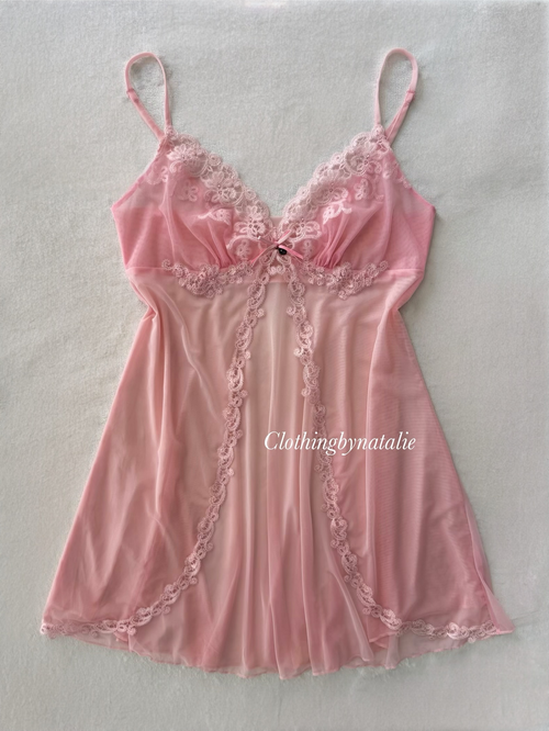Fairy Pink Mesh Nightgown size M
