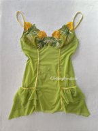 Fairy Green Sheer Mesh Mini Dress size S