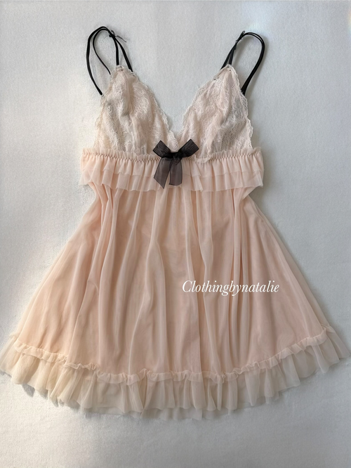 Soft Nude Mesh Babydoll size S/M