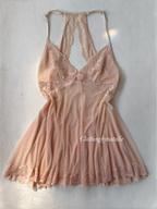 Romantic Nude Mesh Babydoll size M