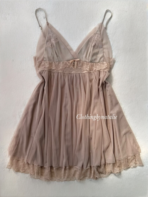 Whimsical Purple Mesh Babydoll size M