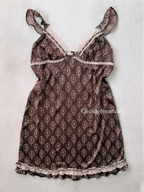 Coquette Brown Satin Dress size M