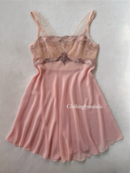 Romantic Pink Chiffon Babydoll size S