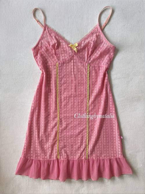 Pink Lace Slip Dress size S