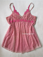 Coquette Pink Lace Babydoll size M