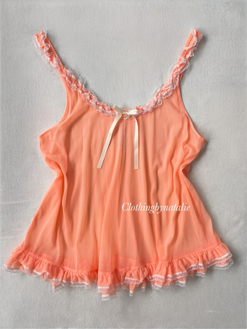 VS Orange Mesh Babydoll size S