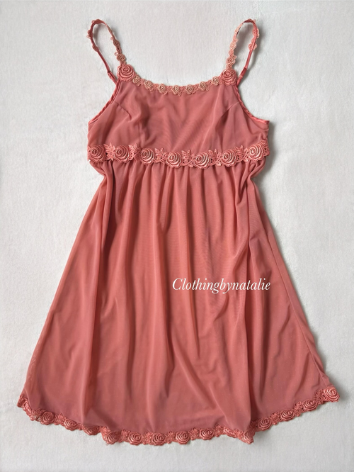 Brown Orange Mesh Slip size S
