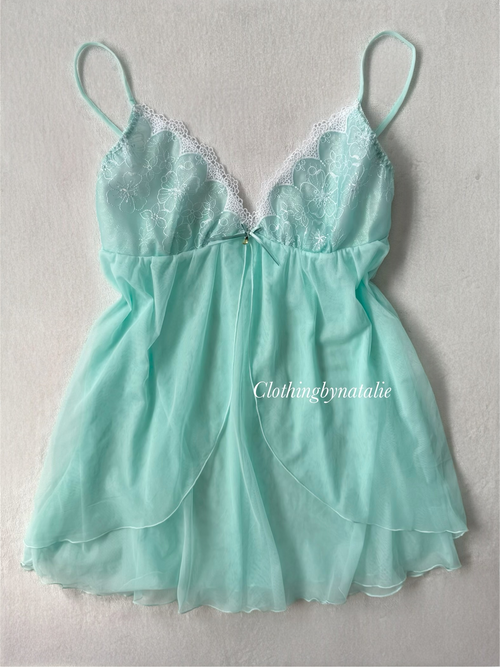 Fairy Teal Mesh Babydoll size S/M