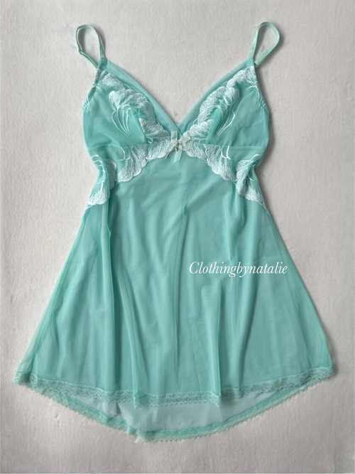 Coquette Teal Mesh Babydoll size S