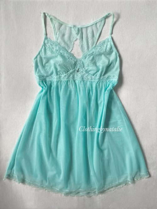 Fairy Teal Mesh Babydoll size M