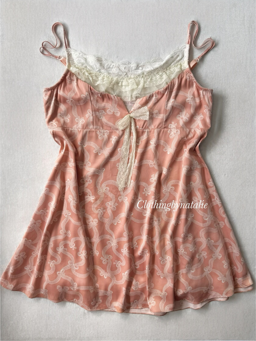 Coquette Orange Satin Babydoll size M