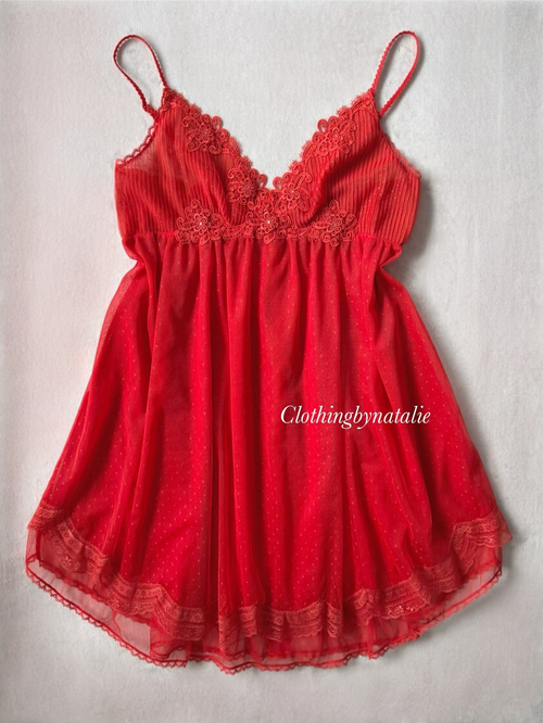 Fairy Red Lace Babydoll size M