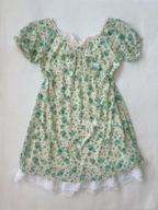 Green Floral Chiffon Babydoll Dress size S