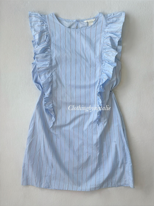 Blue Cotton Short Dress size M