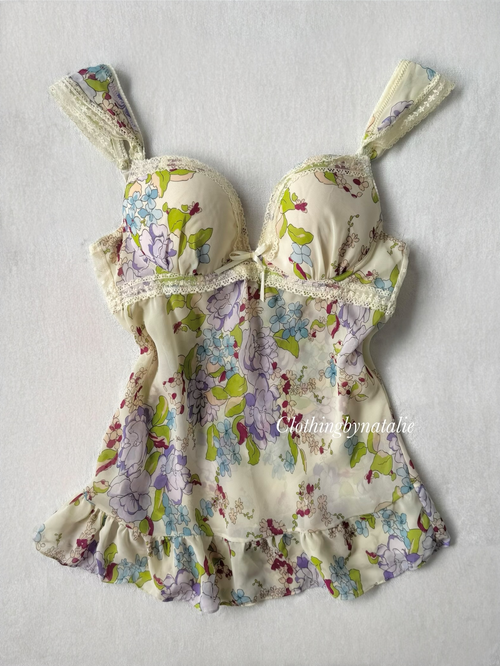 Yellow Bustier Chiffon Cami size 80B