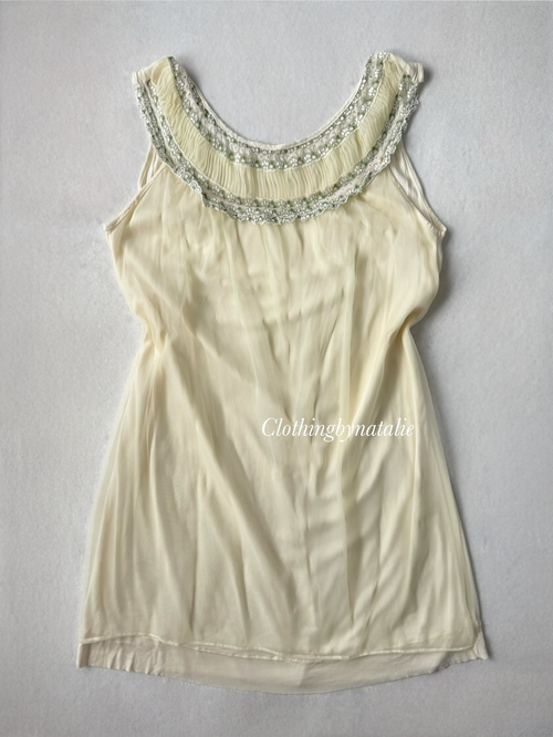 Yellow Nylon Midi Nightgown size S