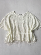 White Knit Poncho size S/M